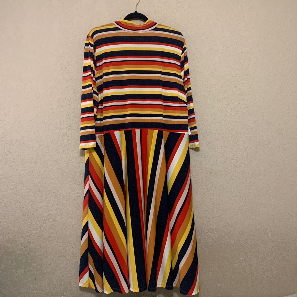 Multicolored Striped Dress